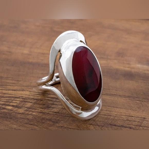 ❤️ JASPER STERLING SILVER RING - Picture 1 of 9